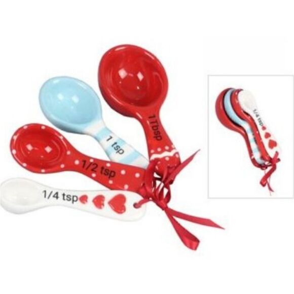 Cute Whimsical Ceramic Measuring Spoon Set - Picture 1 of 2